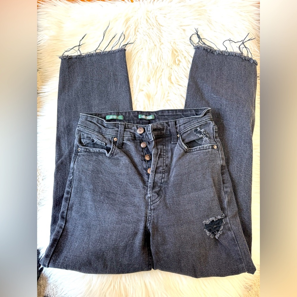 wild fable Highest Rise Distressed Straight Jeans
